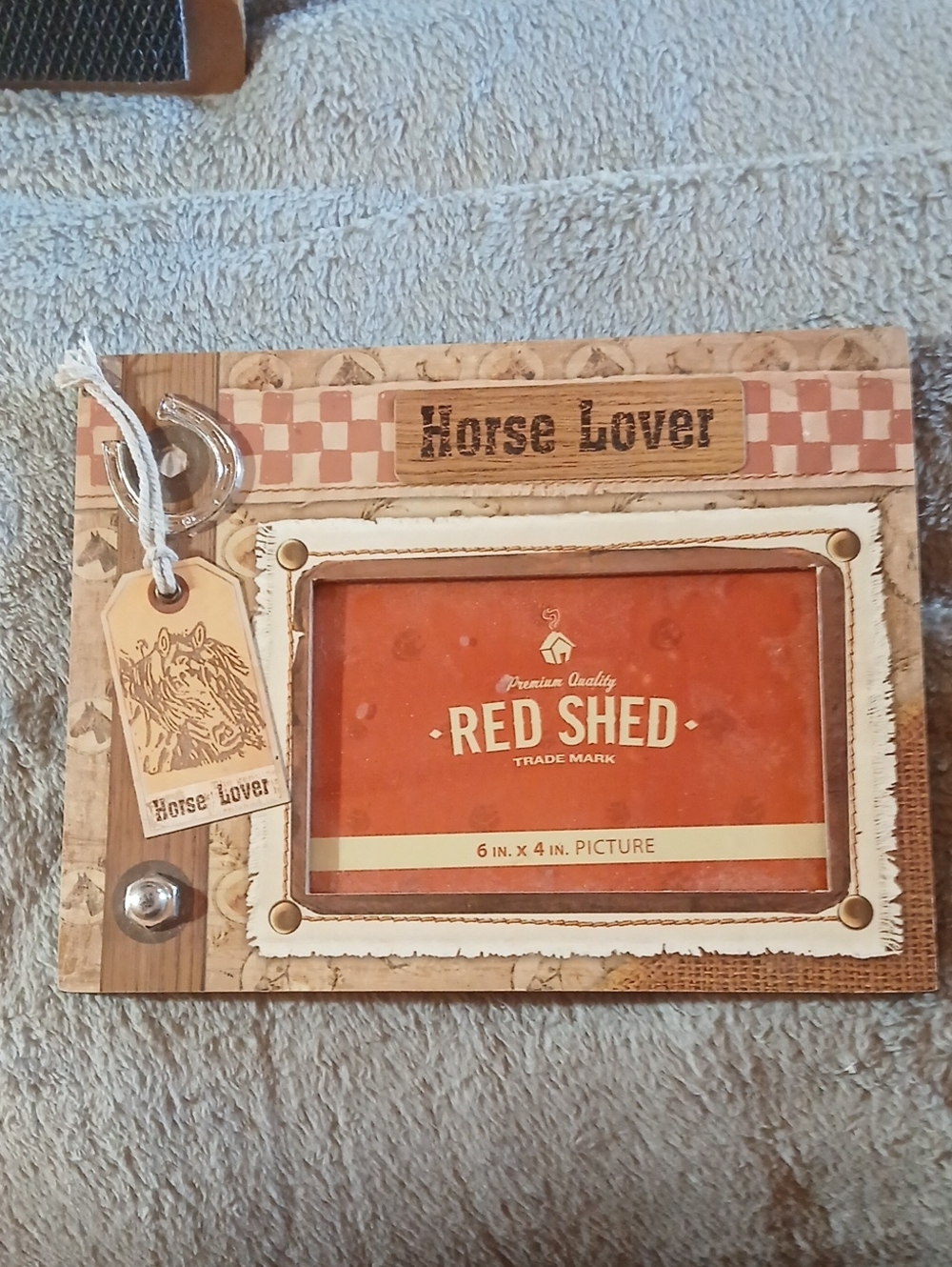 NWT Horse Lover Rustic Photo Frame - Red